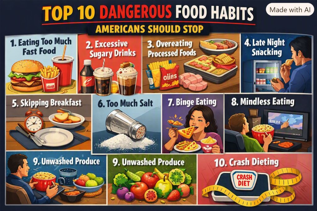 Top 10 Dangerous Food Habits Americans Should Stop