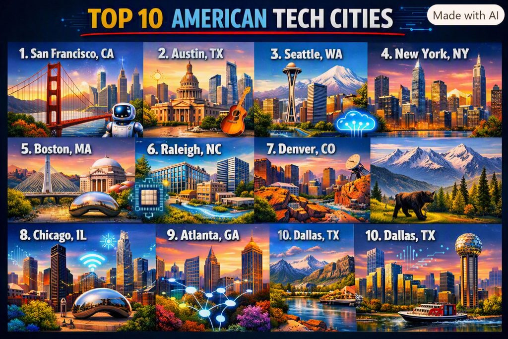 American Cities Becoming Major Technology Hubs