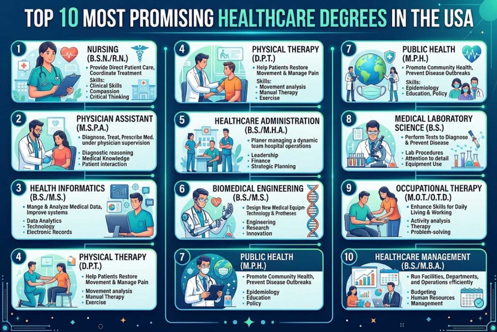 Healthcare Degrees in the USA: 10 Promising Paths for 2026