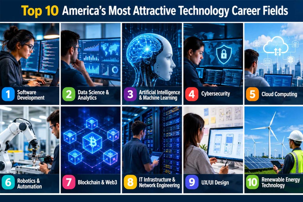 America's Most Attractive Technology Career Fields