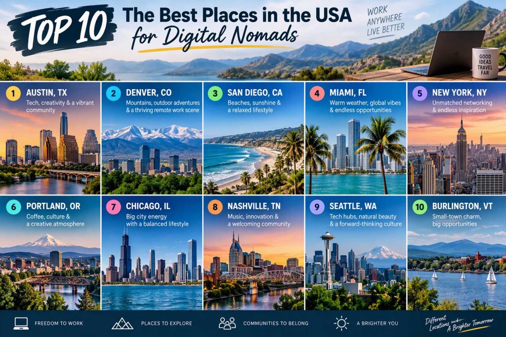 The Best Places in the USA for Digital Nomads